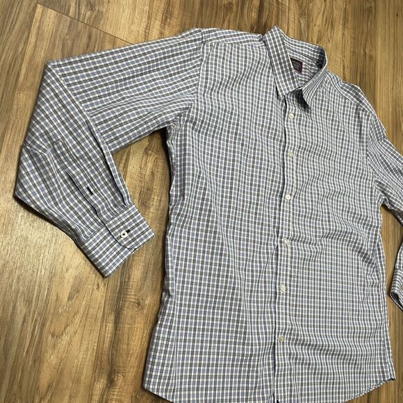 UnTuckit Mens XXXL Wrinkle Free Long Sleeve Blue Plaid Shirt - READ DESCRIPTION - Picture 7 of 11